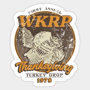 WKRP Turkey Drop Sticker